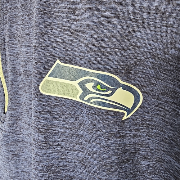 Seattle Seahawks NFL Team Apparel Heather Blue 1/4 Zip Pullover Shirt Men's XL - Picture 6 of 12